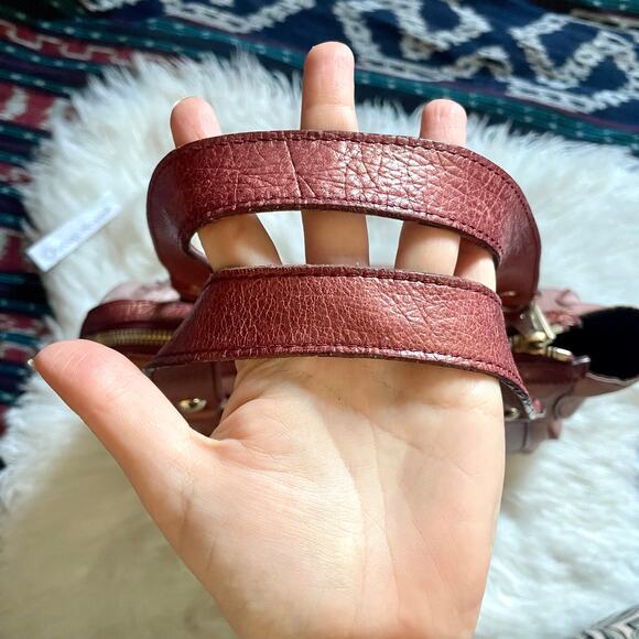 Celine Pink Nylon Triomphe Macadam Monogram Logo Shoulder Bag Purse 90's Y2K - Picture 12 of 16